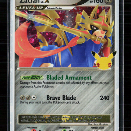 Pokemon 2021 Celebrations Zacian LV.X #SWSH135