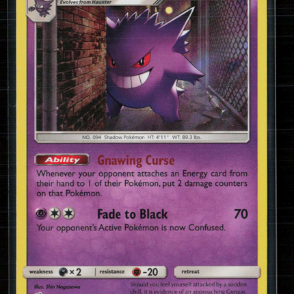 Pokemon 2017 Crimson Invasion Gengar #38/111 Holo