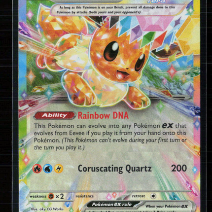 Pokemon 2025 Prismatic Evolutions Eevee EX RR #75/131
