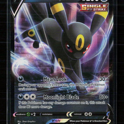 Pokemon 2021 Evolving Skies Umbreon V #94/203