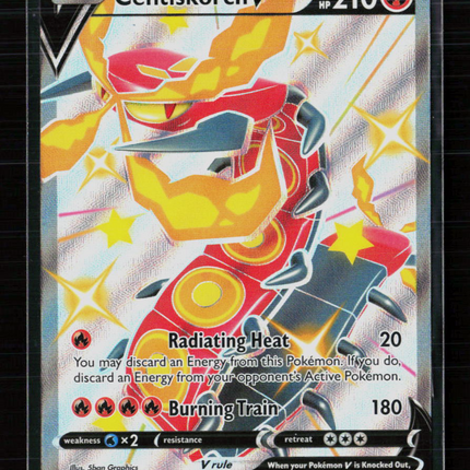 Pokemon 2021 Shining Fates Centiskorch V SSR #SV108/SV122