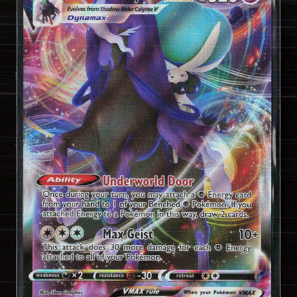 Pokemon 2021 Chilling Reign Shadow Rider Calyrex VMAX #75/198