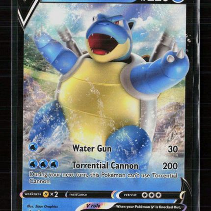 Pokemon 2021 Sword & Shield Blastoise V #SWSH101