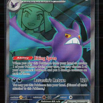 Pokemon 2025 Destined Rivals Team Rocket's Crobat EX SAR #217/182