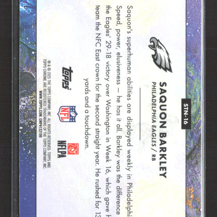 2025 Topps Chrome Stars in the Night Saquon Barkley #STN-16