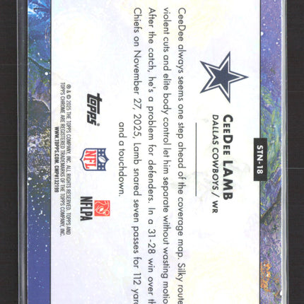 2025 Topps Chrome Stars in the Night CeeDee Lamb #STN-18