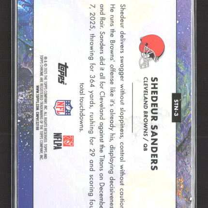 2025 Topps Chrome Shedeur Sanders #STN-3 RC Stars in the Night
