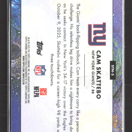2025 Topps Chrome Stars In The Night Cam Skattebo #STN-5 RC