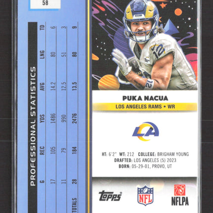 2025 Topps Cosmic Chrome Puka Nacua #58 White Hole