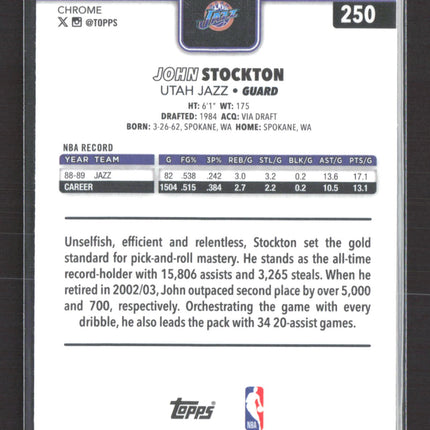 2025 Topps Chrome John Stockton #250 Refractor