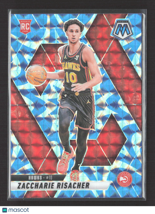 2025 Panini Mosaic Zaccharie Risacher #213 Blue Reactive Prizm RC