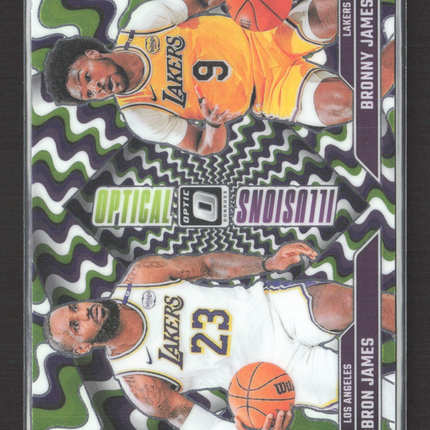 2025 Panini Donruss Optic Optical Illusions LeBron James Bronny James Jr. #2