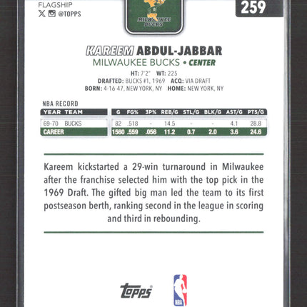 2025 Topps Flagship Kareem Abdul-Jabbar #259 Tip Off