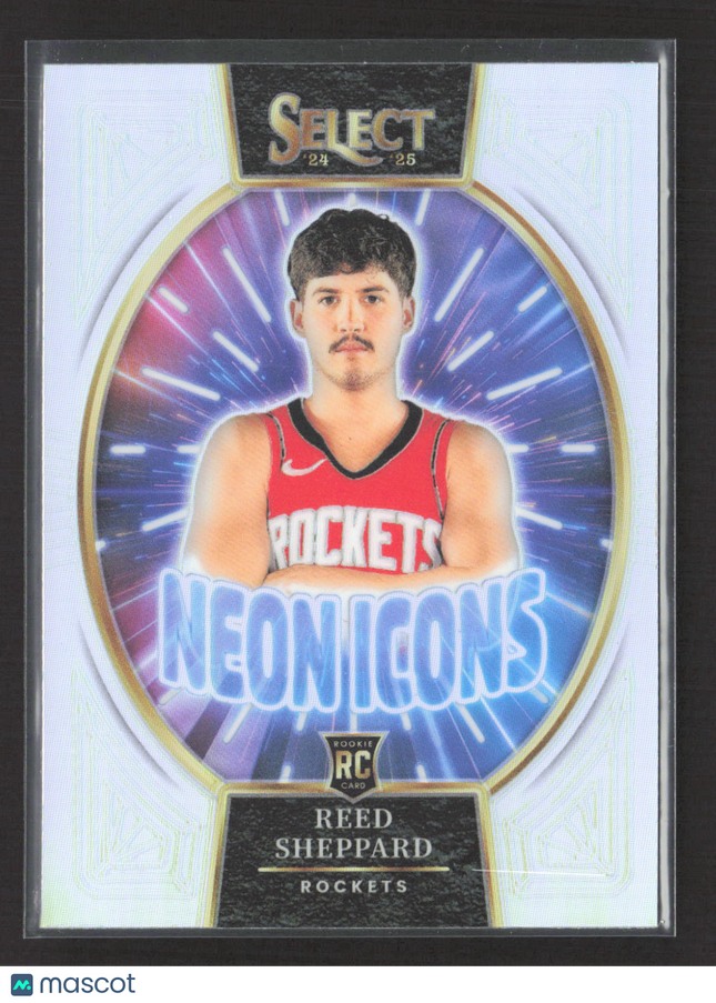 2025 Panini Select Neon Icons Reed Sheppard #13 RC Silver
