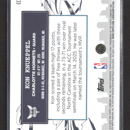 2025 Topps Clutch City Prospects Kon Knueppel #CC-4 RC