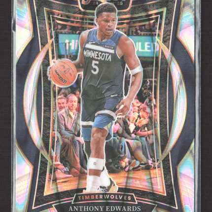 2025 Panini Select Basketball Concourse Anthony Edwards #23 Silver Prizm