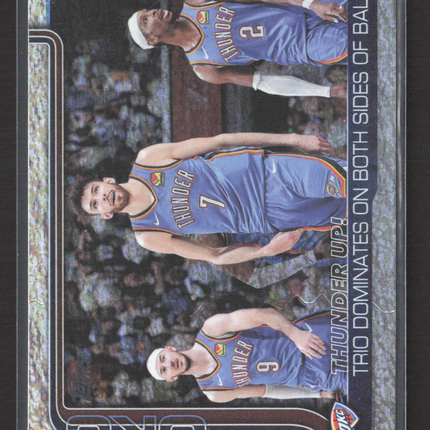 2025 Topps Chet Holmgren Shai Gilgeous-Alexander Jalen Williams #288 Holofoil