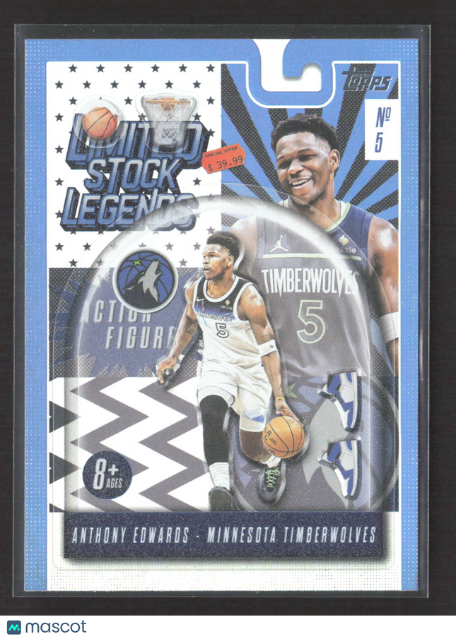 2025 Topps Limited Stock Legends Anthony Edwards #LST-40