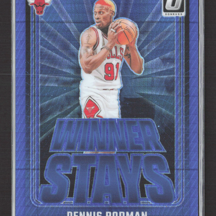 2025 Panini Donruss Optic Prizm Winner Stays Dennis Rodman #16 Blue 165/175