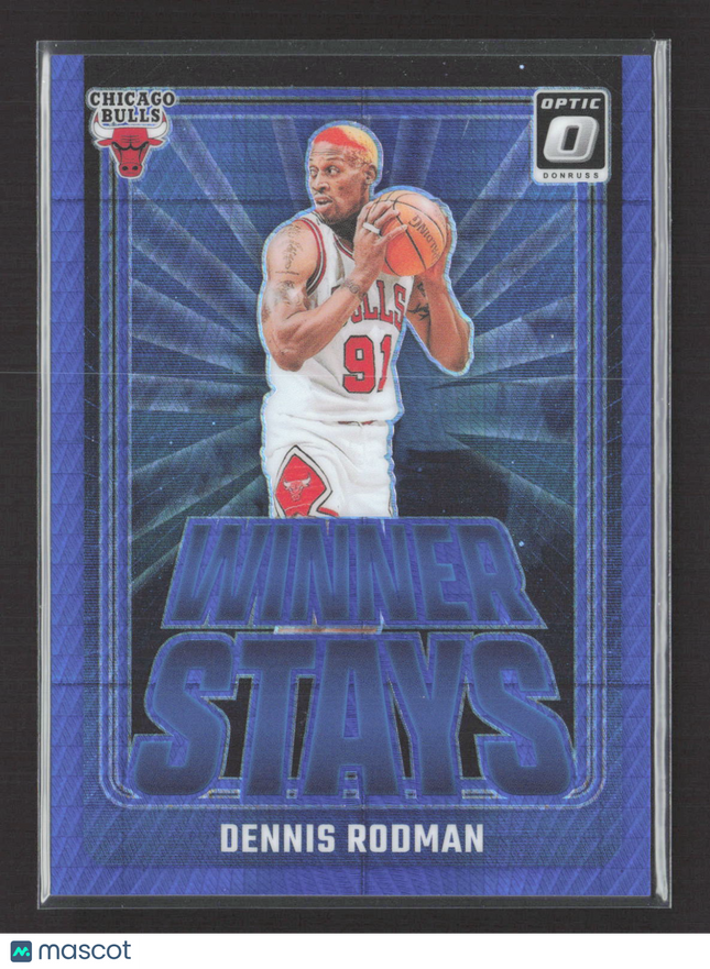 2025 Panini Donruss Optic Prizm Winner Stays Dennis Rodman #16 Blue 165/175