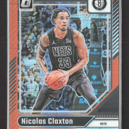 2025 Panini Donruss Optic Prizm Nicolas Claxton #170 Orange /299