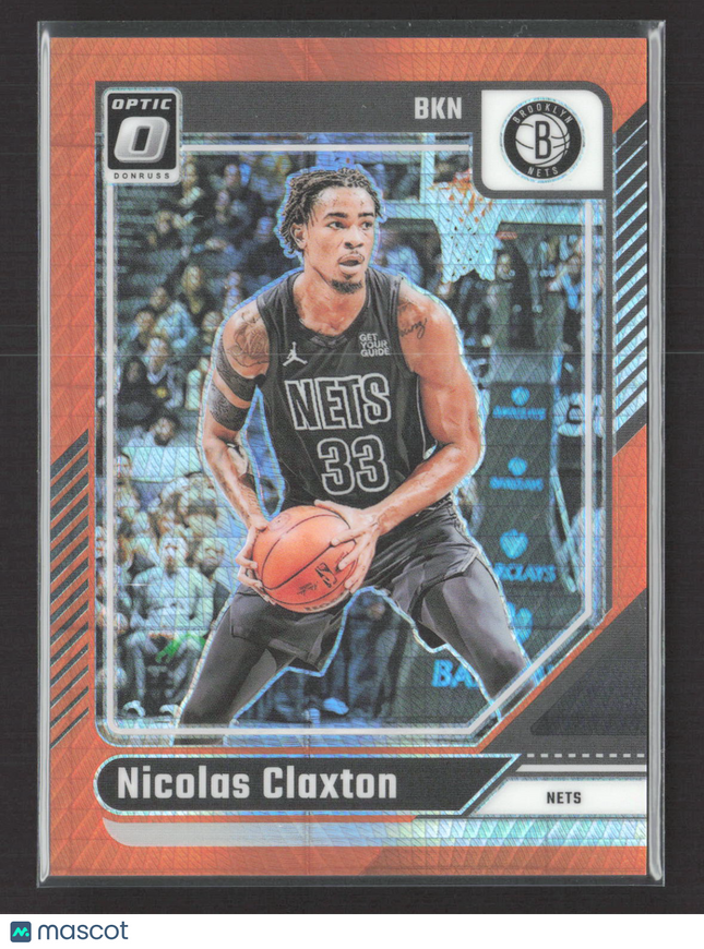 2025 Panini Donruss Optic Prizm Nicolas Claxton #170 Orange /299