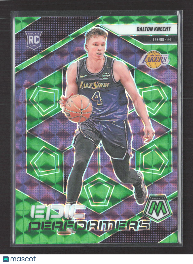 2024 Panini Mosaic Epic Performers Dalton Knecht #14 Green Prizm RC