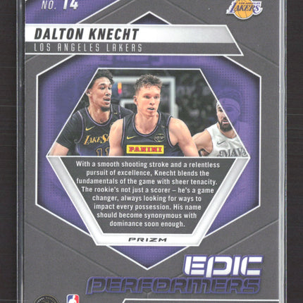 2024 Panini Mosaic Epic Performers Dalton Knecht #14 Green Prizm RC