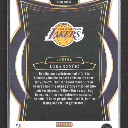 2025 Panini Select Prizm Concourse Luka Doncic #56 Silver