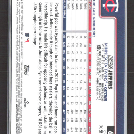 2025 Topps Chrome Ryan Jeffers #65 Gold Logofractor /50