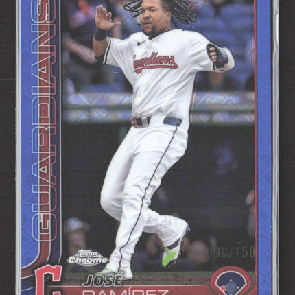 2024 Topps Chrome Jose Ramírez #12 Blue Logofractor 090/150