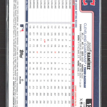 2024 Topps Chrome Jose Ramírez #12 Blue Logofractor 090/150