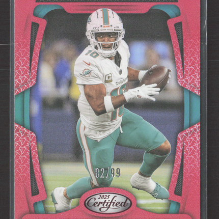 2025 Panini Certified Football Tyreek Hill #62 Pink 32/99