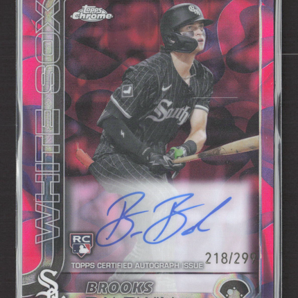 2025 Topps Chrome Brooks Baldwin #RA-BB Pink Lava Refractor 218/299 RC Auto