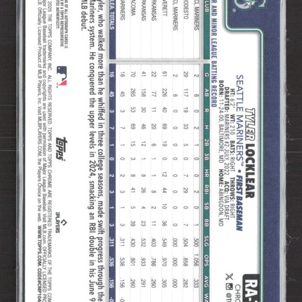 2025 Topps Chrome Tyler Locklear #RA-TL Blue Sapphire 118/199 RC Auto
