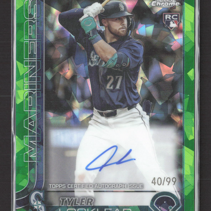 2025 Topps Chrome Tyler Locklear #RA-TL Green Sapphire 40/99 RC Auto