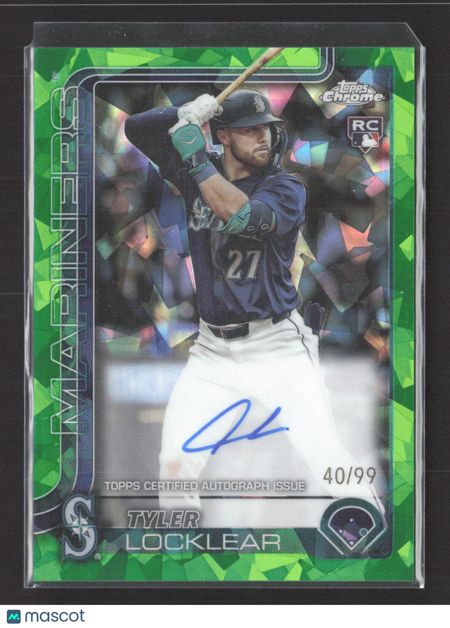 2025 Topps Chrome Tyler Locklear #RA-TL Green Sapphire 40/99 RC Auto