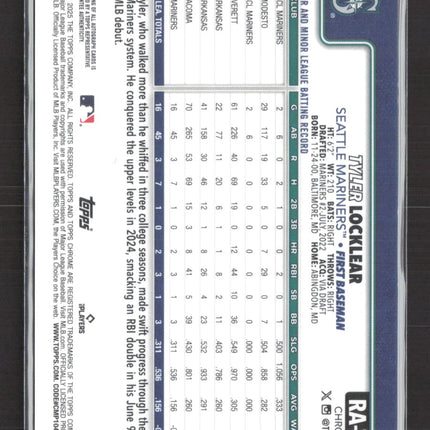 2025 Topps Chrome Tyler Locklear #RA-TL Green Sapphire 40/99 RC Auto