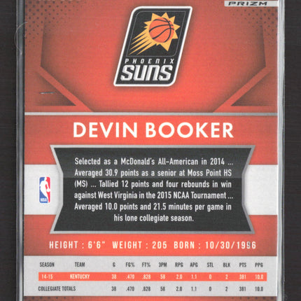 2015 Panini Prizm Devin Booker #308 RC Red White Blue