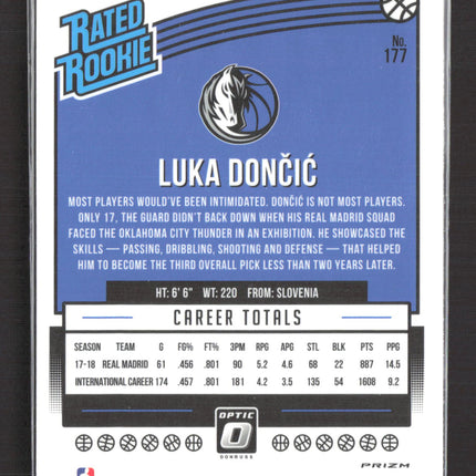2018 Panini Donruss Optic Shock Prizm Luka Doncic #177