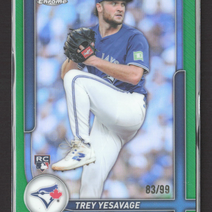 2025 Topps Chrome Trey Yesavage #20 Green RC 83/99