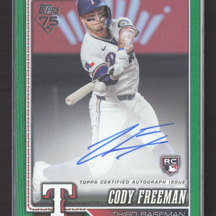 2026 Topps Series One Cody Freeman #224 Green RC Auto /99