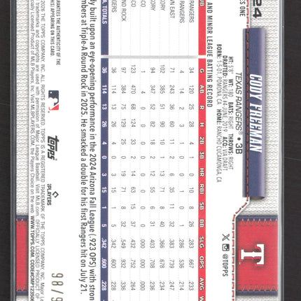 2026 Topps Series One Cody Freeman #224 Green RC Auto /99