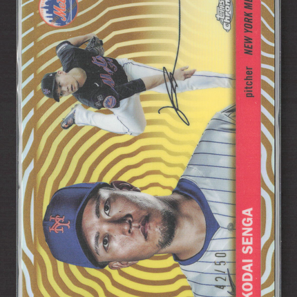 2025 Topps Chrome Platinum Kodai Senga #143 Gold RayWave Refractor 42/50