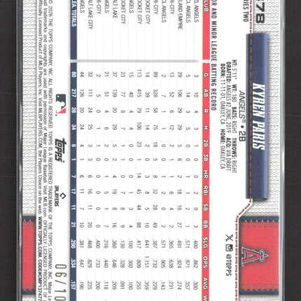 2026 Topps Series Two Kyren Paris #378 Black Crackle /10