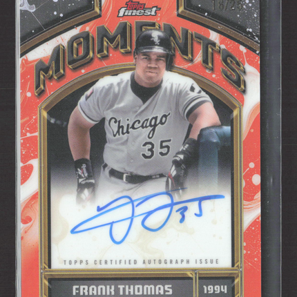 2026 Topps Finest Finest Moments Frank Thomas #FMA-FT 18/25 Auto Orange