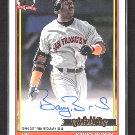 2026 Topps 75 Years of Baseball Barry Bonds #91A-BON Auto