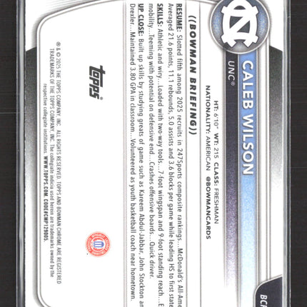 2025 Bowman Chrome University Caleb Wilson #BCP-83