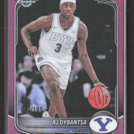 2025 Bowman Chrome University AJ Dybantsa #BCP-1 Fuchsia Refractor 092/199