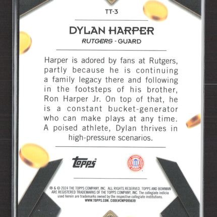 2024 Bowman Chrome University Treasured Talent Dylan Harper #TT-3